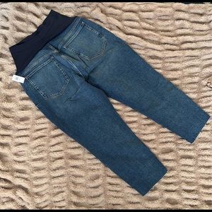 NWT Old Navy Maternity Full Panel O.G. Straight Cut-Off Ankle Jeans